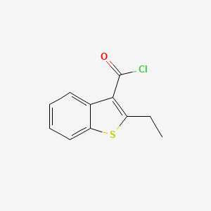 molecular formula C11H9ClOS B8446442 2-Ethyl-3-chlorocarbonyl-benzo[b]thiophene 