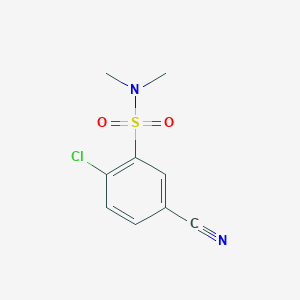 molecular formula C9H9ClN2O2S B8446448 4-Chloro-3-dimethylsulfamoylbenzonitrile CAS No. 59210-67-2