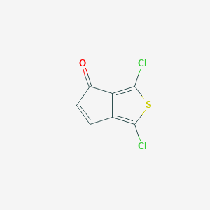 molecular formula C7H2Cl2OS B8446463 1,3-Dichloro-cyclopenta(c) thiophene-4-one 