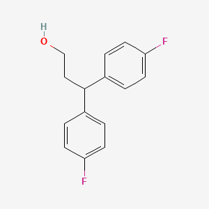 molecular formula C15H14F2O B8446467 3,3-Bis(4-fluorophenyl)propanol 
