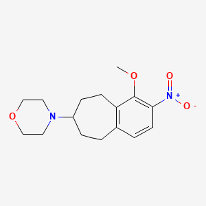molecular formula C16H22N2O4 B8446533 4-(1-Methoxy-2-nitro-6,7,8,9-tetrahydro-5H-benzo[7]annulen-7-YL)morpholine 