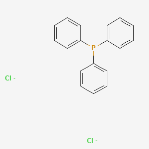 molecular formula C18H15Cl2P-2 B8446583 Triphenylphosphane;dichloride 