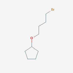molecular formula C9H17BrO B8446598 (4-Bromobutoxy)cyclopentane 