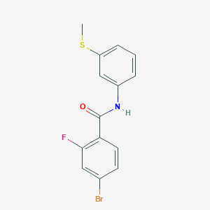 molecular formula C14H11BrFNOS B8446600 N1-[3-(methylsulfanyl)phenyl]-4-bromo-2-fluorobenzamide 
