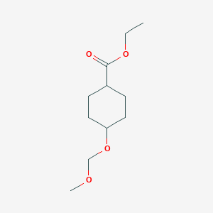 molecular formula C11H20O4 B8446631 Ethyl 4-methoxymethyloxycyclohexanecarboxylate 