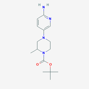 molecular formula C15H24N4O2 B8446707 tert-Butyl 4-(6-Aminopyridin-3-yl)-2-methyl-piperazine-1-carboxylate 