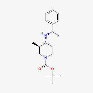 molecular formula C19H30N2O2 B8446787 tert-Butyl(3R,4R)-3-methyl-4-(((S)-1-phenylethyl)amino)piperidine-1-carboxylate 