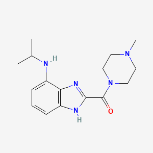 molecular formula C16H23N5O B8447007 Methanone,[7-[(1-methylethyl)amino]-1h-benzimidazol-2-yl](4-methyl-1-piperazinyl)- 