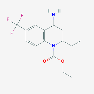 Ethyl 4-amino-2-ethyl-6-(trifluoromethyl)-3,4-dihydroquinoline-1(2H)-carboxylate