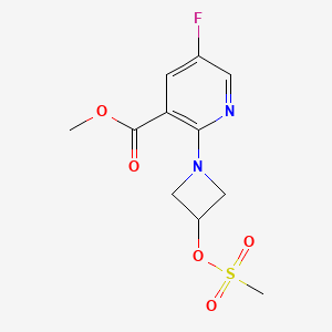 Methyl 5-fluoro-2-(3-((methylsulfonyl)oxy)azetidin-1-yl)nicotinate
