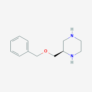 molecular formula C12H18N2O B8447407 (R)-2-(benzyloxymethyl)piperazine 