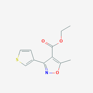 molecular formula C11H11NO3S B8447556 Ethyl 5-Methyl-3-(3-thienyl)isoxazole-4-carboxylate 