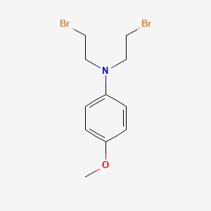 molecular formula C11H15Br2NO B8447759 N,N-bis(2-bromoethyl)-4-methoxyaniline 
