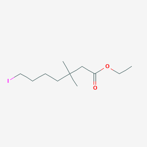 molecular formula C11H21IO2 B8447833 Ethyl 3,3-dimethyl-7-iodoheptanoate 