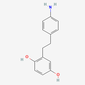 molecular formula C14H15NO2 B8447837 1,4-Benzenediol, 2-[2-(4-aminophenyl)ethyl]- CAS No. 5803-27-0