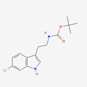 molecular formula C15H19ClN2O2 B8447921 Tert-butyl (2-(6-chloro-1H-indol-3-yl)ethyl)carbamate 