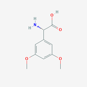 molecular formula C10H13NO4 B008448 (2S)-2-amino-2-(3,5-dimethoxyphenyl)acetic acid CAS No. 103889-87-8
