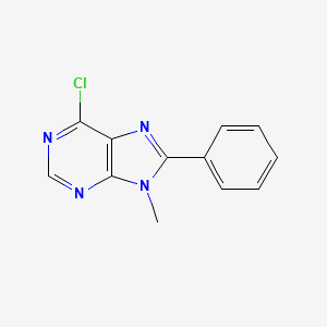molecular formula C12H9ClN4 B8448089 6-Chloro-9-methyl-8-phenyl-9H-purine 