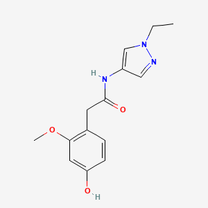 molecular formula C14H17N3O3 B8448358 n-(1-Ethyl-1h-pyrazol-4-yl)-2-(4-hydroxy-2-methoxyphenyl)acetamide 