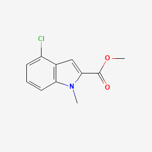 molecular formula C11H10ClNO2 B8448366 methyl 4-chloro-1-methylindole-2-carboxylate 