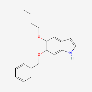 molecular formula C19H21NO2 B8448398 6-(Benzyloxy)-5-butoxy-1H-indole 