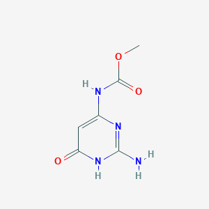 molecular formula C6H8N4O3 B8448416 Methyl 2-amino-1,6-dihydro-6-oxo-4-pyrimidinecarbamate 