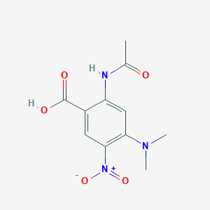 molecular formula C11H13N3O5 B8448429 2-Acetylamino-4-dimethylamino-5-nitrobenzoic acid 