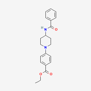 molecular formula C21H24N2O3 B8448437 Ethyl 4-(4-benzamidopiperidin-1-yl)benzoate 