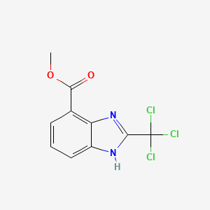 molecular formula C10H7Cl3N2O2 B8448453 Methyl-2-trichloromethyl-1H-benzoimidazole-4-carboxylate 