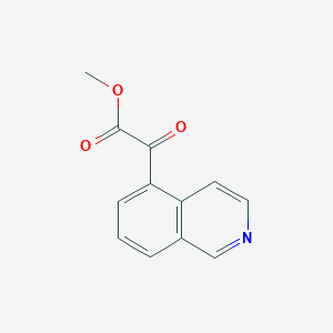 molecular formula C12H9NO3 B8448472 Isoquinolin-5-yloxoacetic acid methyl ester 