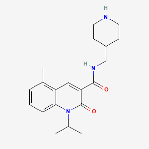 1-isopropyl-5-methyl-2-oxo-N-(piperidin-4-ylmethyl)-1,2-dihydroquinoline-3-carboxamide