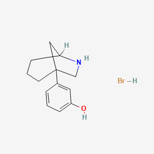 Phenol, 3-(6-azabicyclo(3.2.1)oct-1-yl)-, hydrobromide, (+-)-