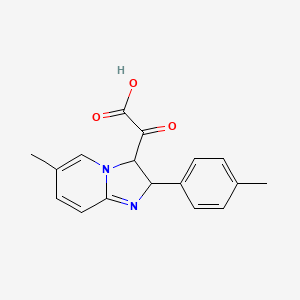 molecular formula C17H16N2O3 B8448757 (6-Methyl-2-p-tolyl-2,3-dihydro-imidazo[1,2-a]pyridin-3-yl)-oxoacetic acid 