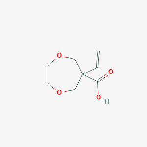 molecular formula C8H12O4 B8448839 6-Vinyl-[1,4]dioxepane-6-carboxylic acid 