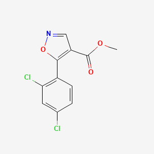 molecular formula C11H7Cl2NO3 B8449231 Methyl-5-(2',4'-dichlorophenyl)-4-isoxazolecarboxylate 
