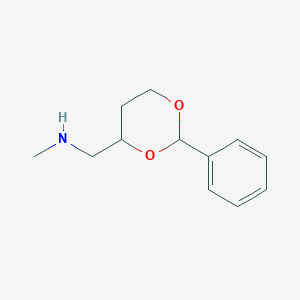 molecular formula C12H17NO2 B8449242 4-Methylaminomethyl-2-phenyl-1,3-dioxane 