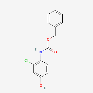 molecular formula C14H12ClNO3 B8449246 benzyl N-(2-chloro-4-hydroxyphenyl)carbamate 