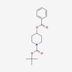 molecular formula C17H23NO4 B8449366 Tert-butyl 4-(benzoyloxy)piperidine-1-carboxylate 