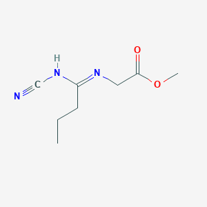 molecular formula C8H13N3O2 B8449479 Methyl N-(N'-cyanobutyrimidoyl)glycinate 