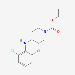 molecular formula C14H18Cl2N2O2 B8449482 Ethyl 4-[(2,6-dichlorophenyl)amino]-1-piperidinecarboxylate 