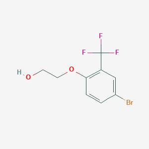 molecular formula C9H8BrF3O2 B8449548 2-(4-Bromo-2-(trifluoromethyl)phenoxy)-ethanol 