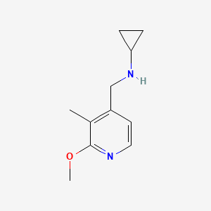 molecular formula C11H16N2O B8449571 Cyclopropyl-(2-methoxy-3-methylpyridin-4-ylmethyl)amine 