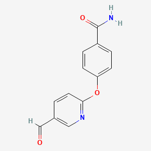 4-(5-Formyl-pyridin-2-yloxy)-benzamide