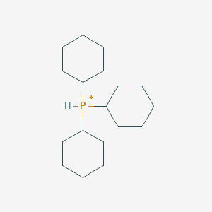 molecular formula C18H34P+ B8449638 Tricyclohexylphosphanium 