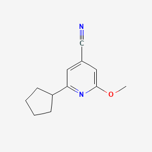 2-Cyclopentyl-6-methoxy-isonicotinonitrile