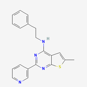 2-(Pyridin-3-yl)-4-phenethylamino-6-methyl-thieno-[2,3-d]-pyrimidine