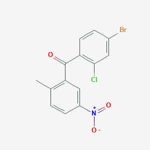 (4-Bromo-2-chloro-phenyl)-(2-methyl-5-nitro-phenyl)-methanone