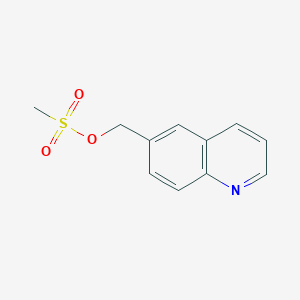 molecular formula C11H11NO3S B8449910 6-(Methanesulfonyloxymethyl)quinoline 