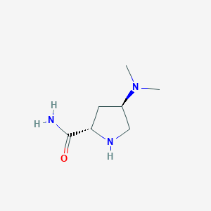 molecular formula C7H15N3O B8450086 (2S,4R)-4-Dimethylamino-pyrrolidine-2-carboxylic acid amide 