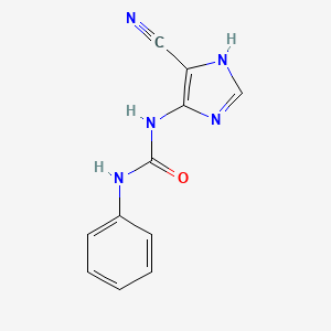 molecular formula C11H9N5O B8450116 N-phenyl-N'-(5-cyano-1H-imidazol-4-yl)urea 